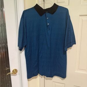 Cutter & Buck Signature Collection Polo Shirt | Men’s XL | Blue & Black Stripe